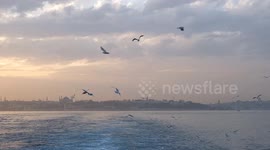 General view Istanbul at sunset