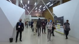 Blockchain and Bitcoin Conference 2021 sponsors area at Technopolis Moscow Conference Center