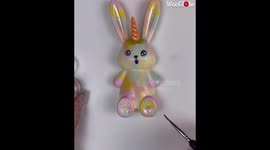 US foodie films as she makes chocolate unicorn bunny
