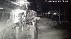 Detention for jumbo! CCTV captures wild elephant trespassing through school after hours