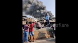 Major fire breaks out at spare part market in India