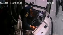 Chinese driver manages to stop bus full of passengers safely before he faints at the wheel
