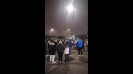 'Hundreds' line the streets of Belfast amid clashes in Northern Ireland
