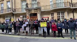 Protesters in London call for Boris Johnson to speak out against Myanmar coup