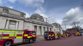 Fire crews respond to blaze at National Museum of Wales in Cardiff