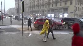 Hail storm hits Moscow in April