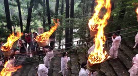 I enjoyed on fire matsuri in wakayama(summer) before 3 years ago