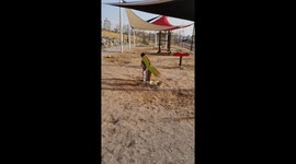A child playing in the sand