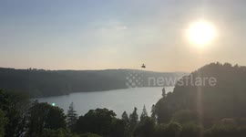 Surprise as Apache attack helicopter appears