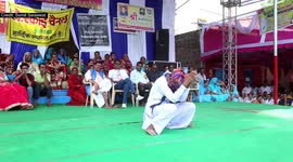 Rajasthani Artist Perform Funny Dance On Folk Song At Historical Teja Fair In Beawar, India