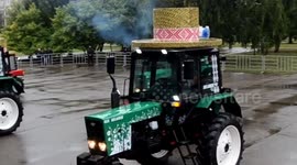 Fascinating dance of tractors
