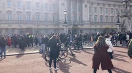 Buckingham Palace crowds gathering to pay their respects to Prince Philip, The Duke of Edinburgh