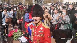 An Elderly Guard Pays Tribute To Prince Philip