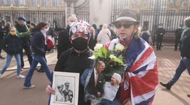 Royal superfan John Loughrey And His Friend Pay Tribute To Prince Philip