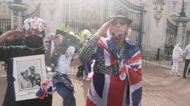 'Prince Philip, we salute you!' Royal superfan John Loughrey and friend pay tribute