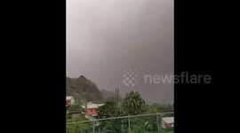 Caribbean Soufrière volcano erupts spewing ash and smoke in Saint Vincent
