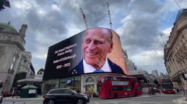 World-famous Piccadilly Circus billboard pays tribute to Prince Philip