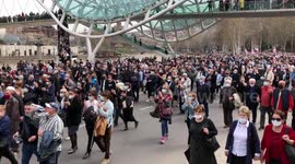 Utsnobi protest march: thousands of rally held in the center of Tbilisi, Georgia