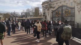 Outside Buckingham Palace On The Day Of Prince Philips Death