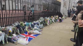Floral Tributes Laid Out For Prince Philip