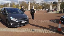 Supercar Incident Outside Of Buckingham Palace During the Tributes To prince Philip