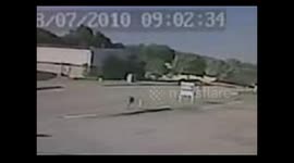 Driver falls asleep and goes airborne and hits a tree after hitting a curb