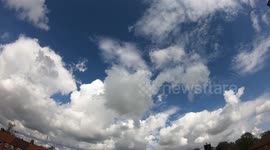Time lapse captures storm brewing over a Leeds village