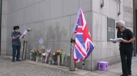 Flowers for Prince Philip laid outside UK embassy in Hong Kong