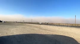 US: Time Lapse Footage Captures Wall Of Sand Moving Along Cold Front Near Midland, TX