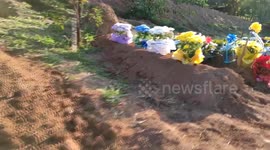 View of the graves at the San Luis Cemetery in São Paulo, Brazil