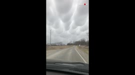 'Massive Mammatus Clouds Hovering Over Hamilton, Ontario'