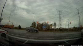 'Toronto Police Fail | Cruiser Loses Control and Hits Traffic Island'