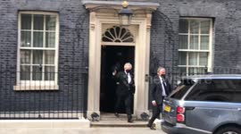 Boris Johnson leaves 10 Downing Street with fresh haircut ahead of Prince Philip session in parliament