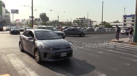 Scene in Peru's capital Lima after election night