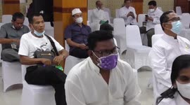 Academics and the elderly take part in mass COVID-19 vaccination in Medan, Indonesia
