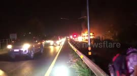 Five passengers including two children burned alive in horror bus fire in Thailand