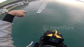 Paramotor pilot crash lands in sea as he suffers engine failure over Isle of Wight, UK