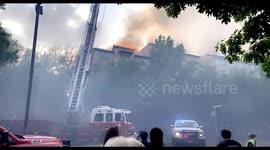 US: Fire Breaks Out At Addison Apartment Complex, TX