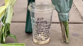 “You would have loved Starbucks iced latte”: Floral tributes and messages to Prince Philip continues outside Buckingham Palace