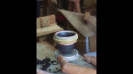 Rainbow Slip Drippy Mini Pottery Shot Espresso Tiny Cup ASMR Process Video