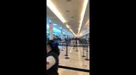 COVID-19 Cancun Quintaroo, Mexico. Airport 2021 - Social Distancing