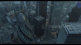 Incredible Drone Footage over Central London Skyscrapers during Dusk (4K) - Part 1