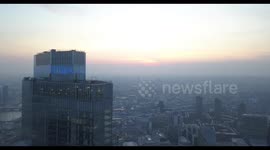 22 BISHOPSGATE AERIAL FOOTAGE - London Skyscrapers during dusk (Drone 4K)