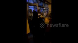 Demonstrators pepper-sprayed as they attempt to enter police HQ during Daunte Wright protest in Ohio