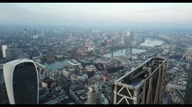 Breathtaking drone footage rising above Leadenhall building - 4K