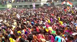 Locals openly flout COVID-19 norms during political rally in eastern India