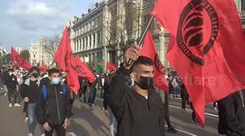 Manifestación en las calles de Madrid por la tercera república