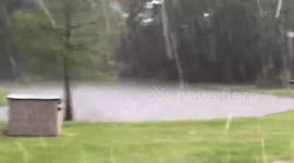 US: Severe Storms Pelt Louisiana With Quarter-Sized Hail