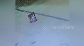 Three-year-old boy falls down manhole after opening cover in China