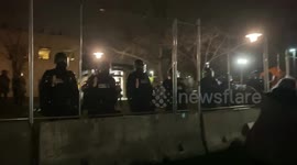 Brooklyn Center, Minnesota police spray a dog with chemical irritants after a negligent owner brought their pet to the stand off.